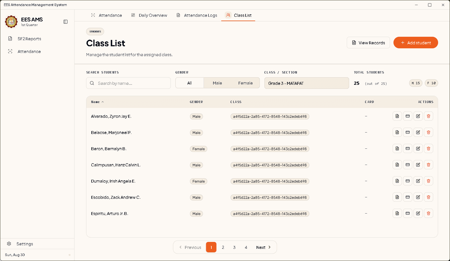 DepEd School Form 2 Automation & Attendance system screenshot 2